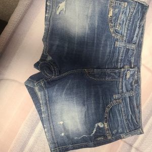 Silver Jean shorts